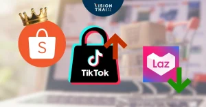 泰国电商市场洗牌！Shopee稳坐龙头、TikTok狂飙、Lazada大跌 - visionthai.net