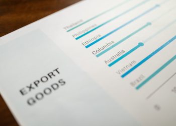 Chart displaying global export goods data, highlighting key countries and trends.