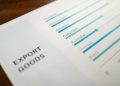Chart displaying global export goods data, highlighting key countries and trends.